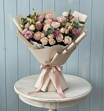 Букет цветов из:  Розы и Лизиантусы во Власово