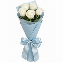 Букет 5 Белых роз Проуд во Власово