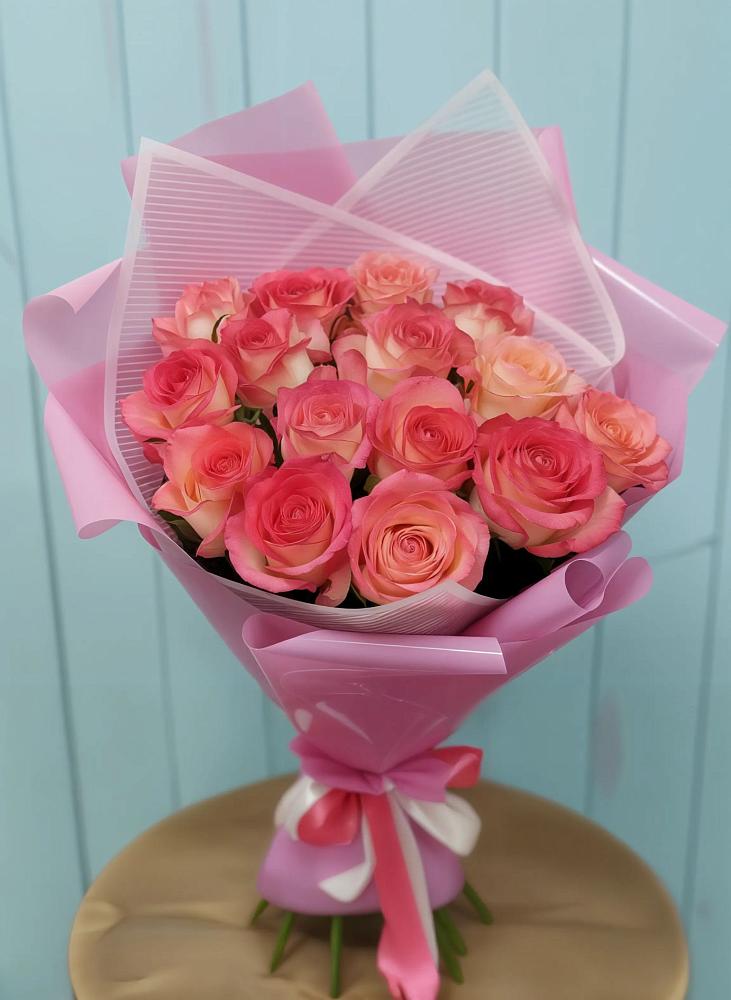 Букет 15 Розовых роз Равель во Власово