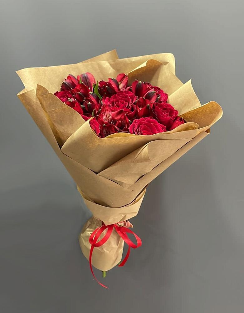 Букет цветов из: Альстромерии и Розы во Власово