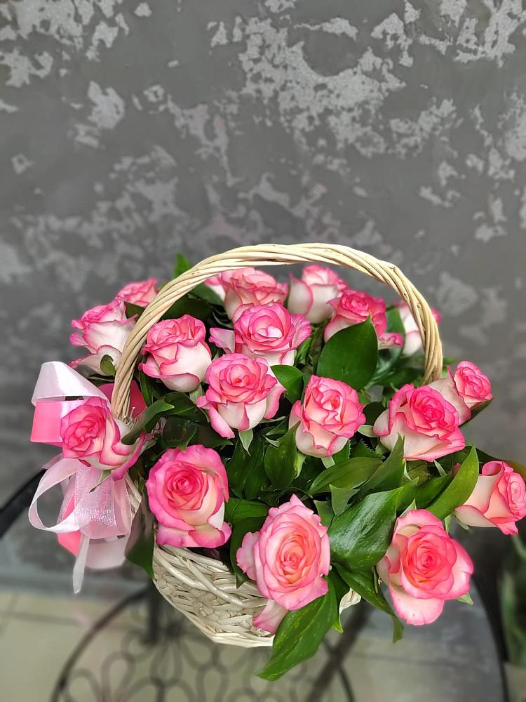 Цветочная композиция из Розы в корзине во Власово