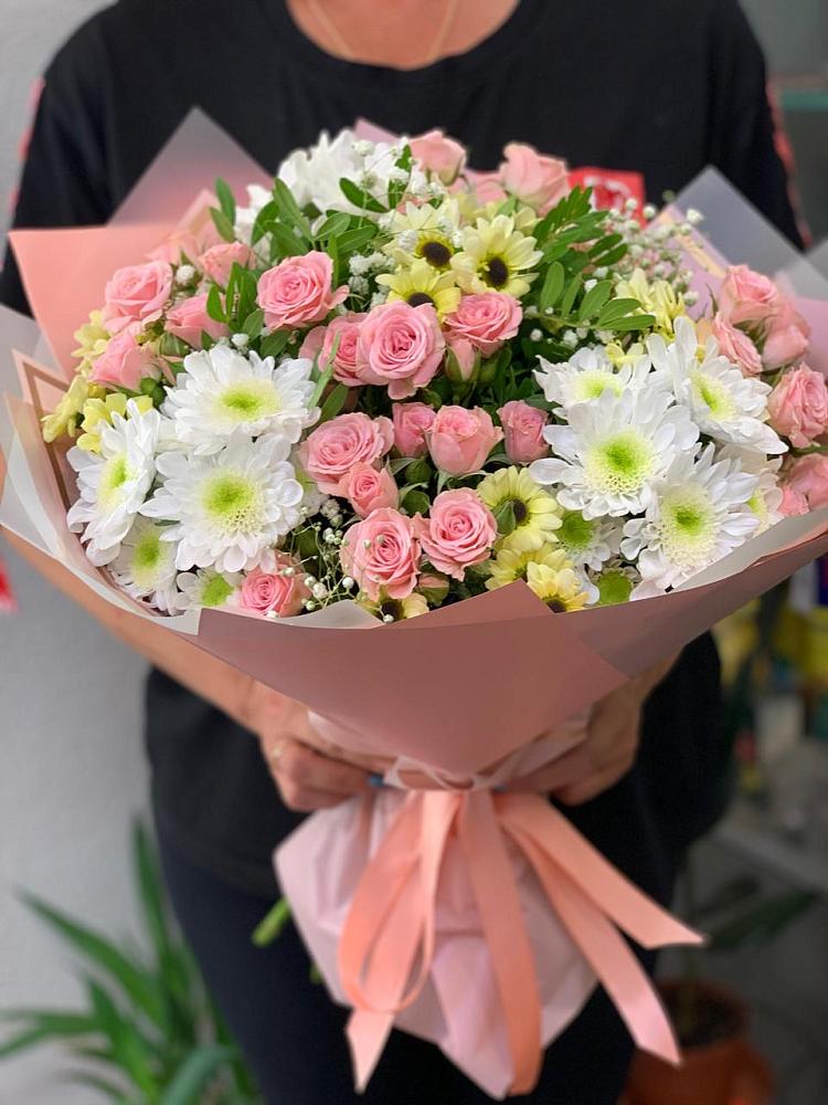 Букет цветов из: Розы и Хризантемы во Власово