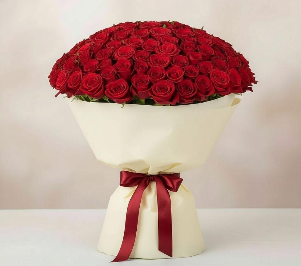 Букет 101 Красная роза Милано во Власово