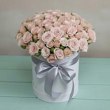 Цветочная композиция из Розы в шляпной коробке во Власово