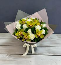 Букет цветов из:  Орхидеи и Розы #REPLACE_PRED# Власово