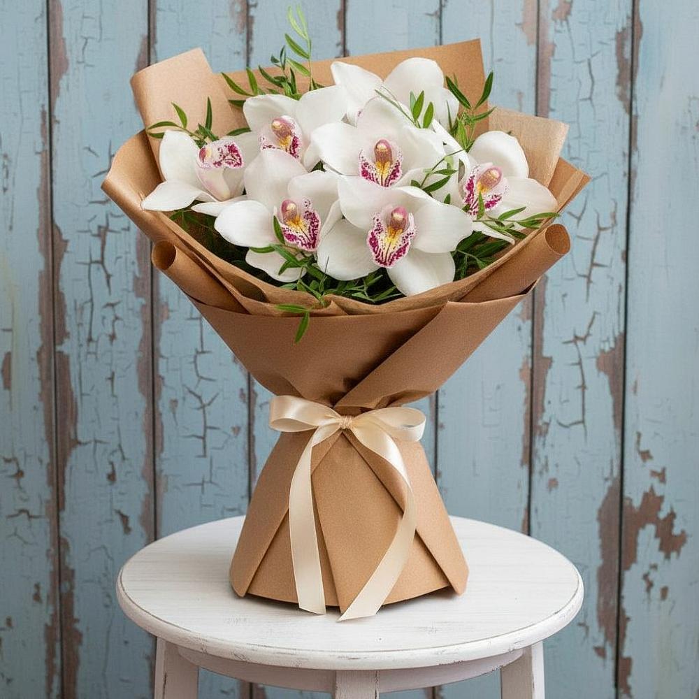 Букет цветов из: Орхидеи и Розы во Власово