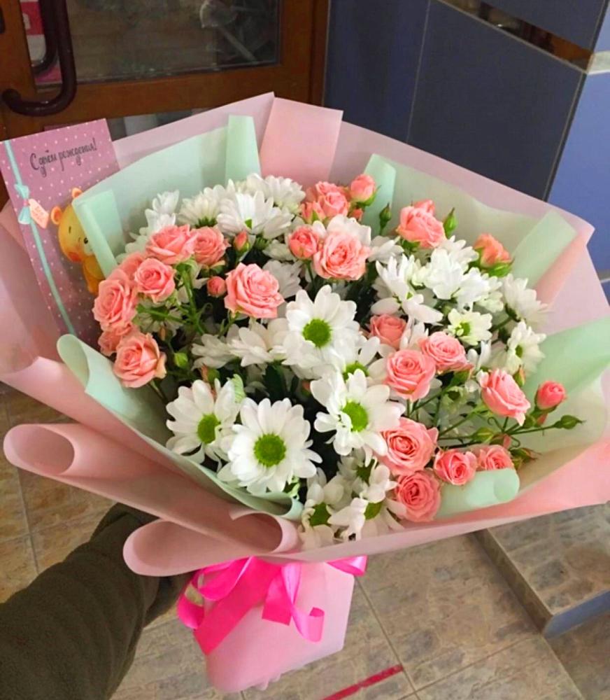 Букет цветов из: Розы и Хризантемы во Власово