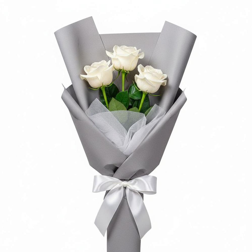 Букет 3 белые розы во Власово