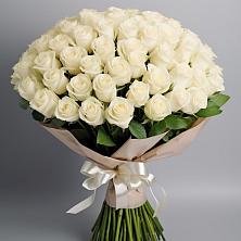 Букет 101 беля роза Белоснежка во Власово