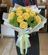 Букет цветов из:  Хризантемы и Розы во Власово