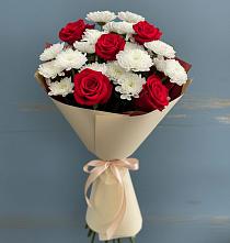 Букет цветов из:  Розы и Хризантемы во Власово