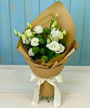 Букет цветов из:  Хризантемы и Лизиантусы во Власово