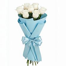 Букет 7 белых роз Проуд во Власово