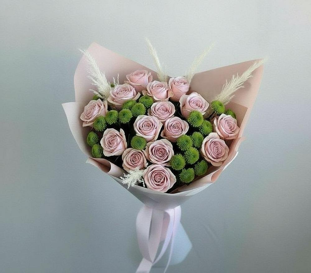 Букет цветов из: Розы и Хризантемы во Власово