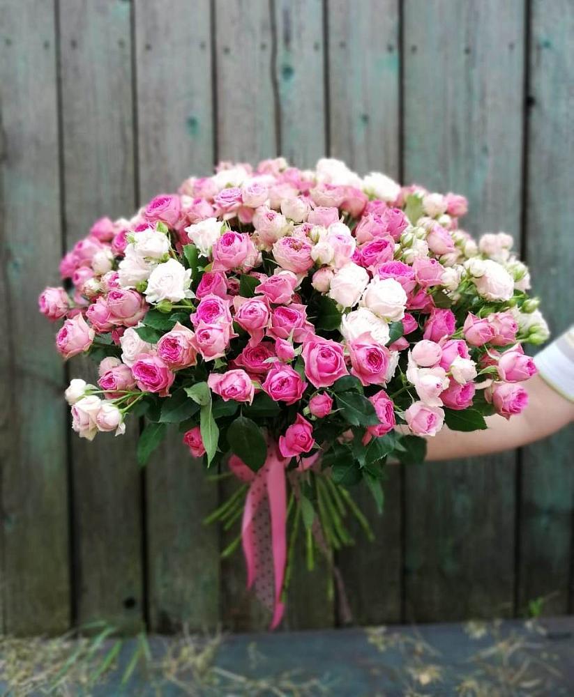 Букет Розовые кустовые розы Натали и Лав Лидия во Власово