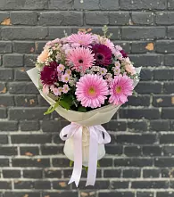 Букет цветов из:  Герберы и Хризантемы во Власово