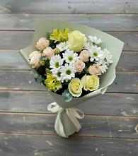 Букет цветов из:  Альстромерии, Розы и Хризантемы #REPLACE_PRED# Власово