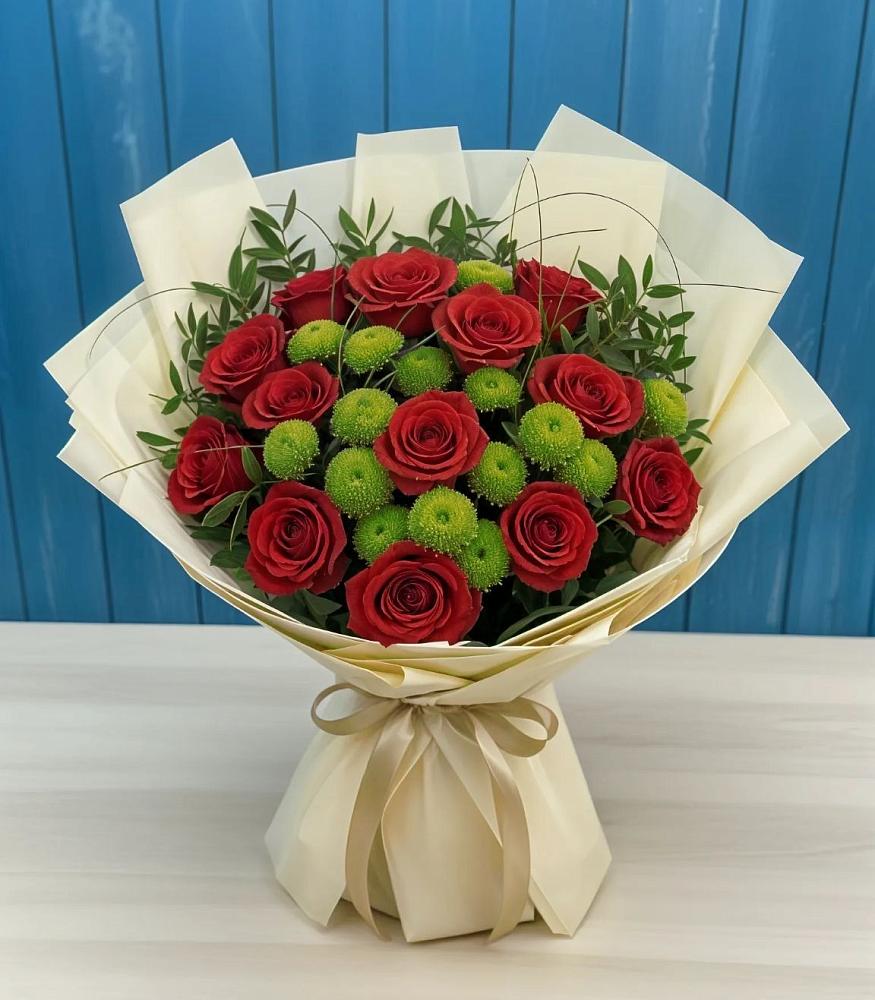 Букет цветов из: Розы и Хризантемы во Власово